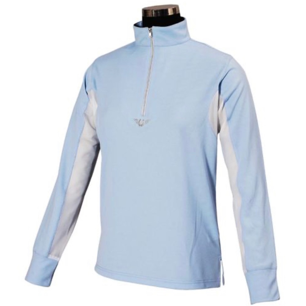 TuffRider Kid's Ventilated Technical Long Sleeve Sport Shirt with Mesh